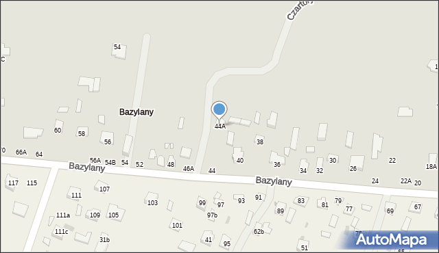 Chełm, Bazylany, 44A, mapa Chełma