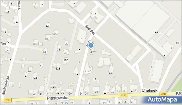Chełmek, Baty, 4, mapa Chełmek