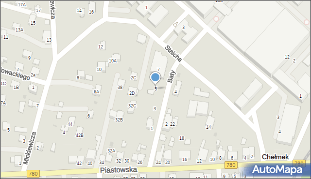 Chełmek, Baty, 5, mapa Chełmek