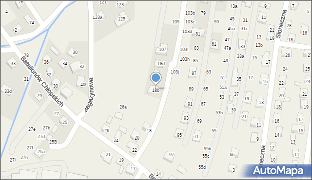 Chełmiec, Batalionów Chłopskich, 18b, mapa Chełmiec