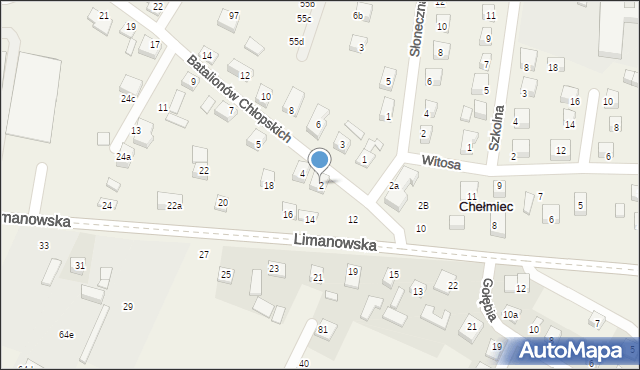 Chełmiec, Batalionów Chłopskich, 2, mapa Chełmiec