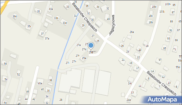 Chełmiec, Batalionów Chłopskich, 25B, mapa Chełmiec