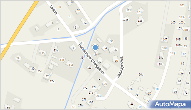 Chełmiec, Batalionów Chłopskich, 32, mapa Chełmiec