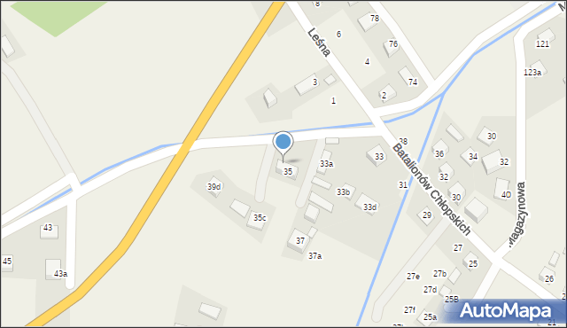 Chełmiec, Batalionów Chłopskich, 35a, mapa Chełmiec