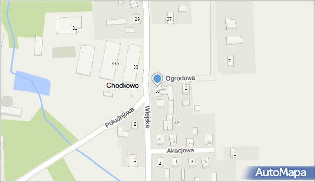 Chodkowo, Bankowa, 38, mapa Chodkowo