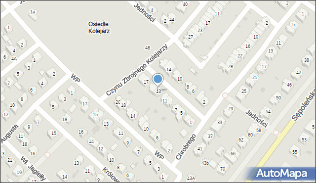 Chojnice, Batalionów Chłopskich, 13, mapa Chojnic