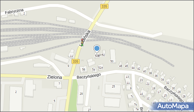 Chojnów, Baczyńskiego Krzysztofa Kamila, 52B, mapa Chojnów