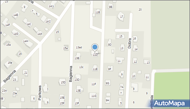 Chotomów, Bagienna, 11D, mapa Chotomów