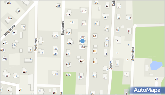 Chotomów, Bagienna, 11G, mapa Chotomów