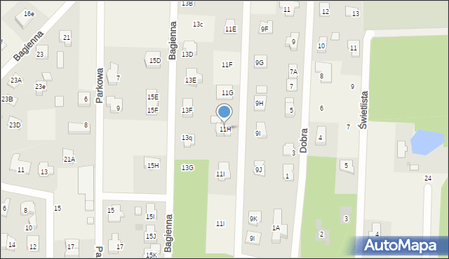 Chotomów, Bagienna, 11H, mapa Chotomów