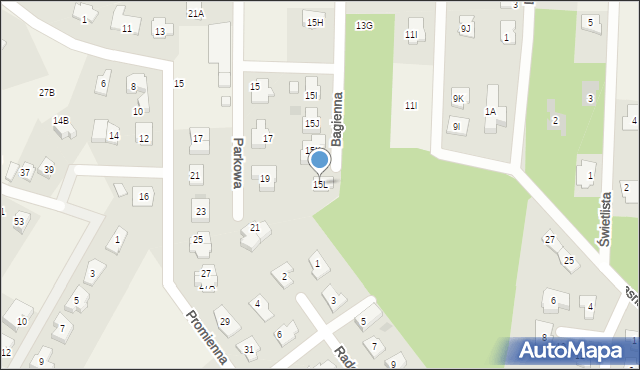 Chotomów, Bagienna, 15L, mapa Chotomów