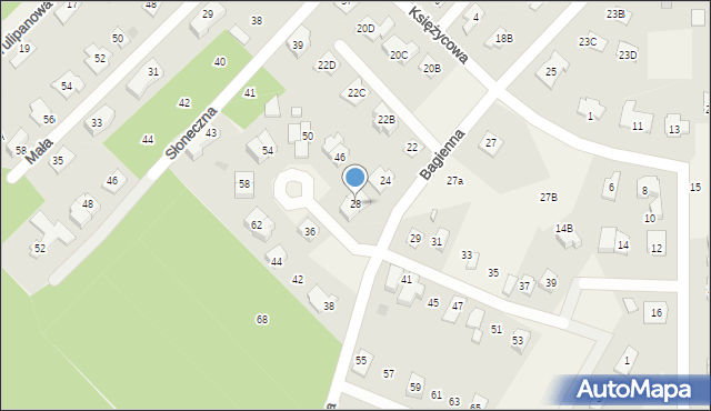 Chotomów, Bagienna, 28, mapa Chotomów