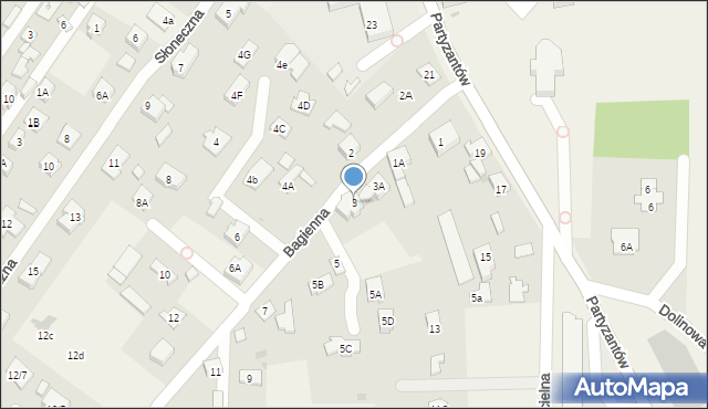 Chotomów, Bagienna, 3, mapa Chotomów