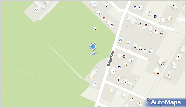 Chotomów, Bagienna, 70, mapa Chotomów