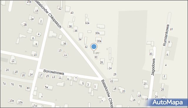 Chruszczobród, Batalionów Chłopskich, 30, mapa Chruszczobród