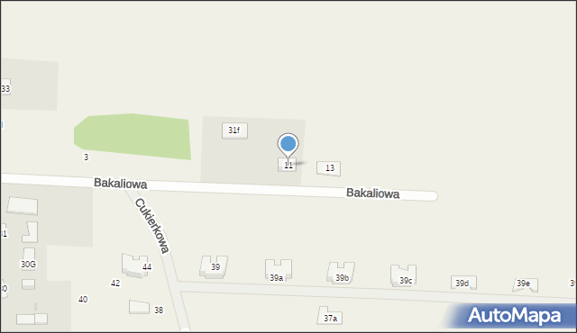 Chrzanów Mały, Bakaliowa, 11, mapa Chrzanów Mały
