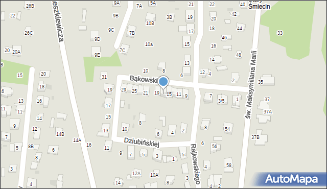 Ciechanów, Bąkowskiej Aleksandry, 17, mapa Ciechanów