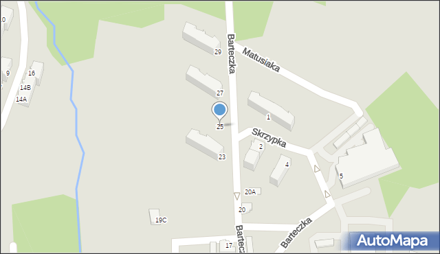 Cieszyn, Barteczka Franciszka, 25, mapa Cieszyna