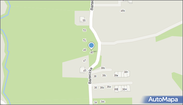 Cieszyn, Barteczka Franciszka, 40, mapa Cieszyna