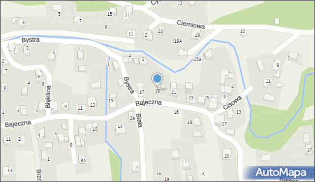 Czaniec, Bajeczna, 19, mapa Czaniec