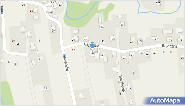 Czaniec, Bajeczna, 24, mapa Czaniec