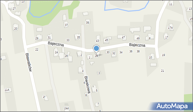 Czaniec, Bajeczna, 28, mapa Czaniec