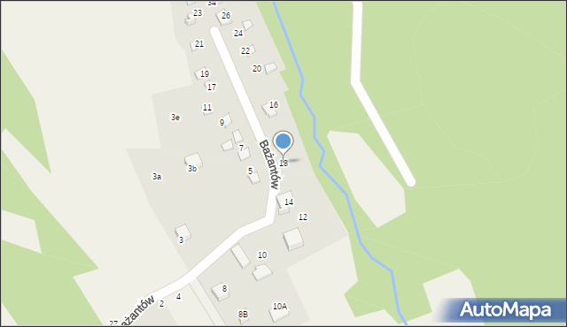 Czaniec, Bażantów, 18, mapa Czaniec