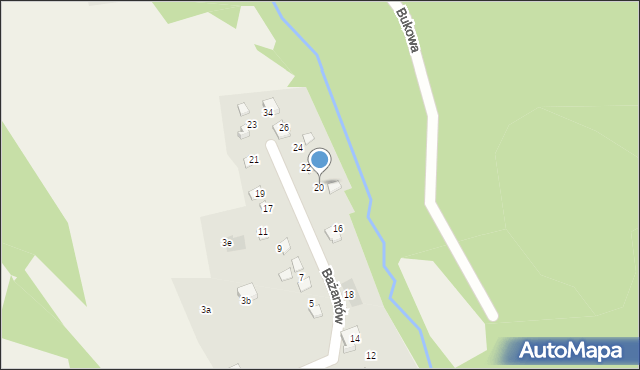 Czaniec, Bażantów, 20, mapa Czaniec