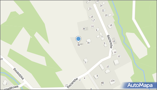 Czaniec, Bażantów, 3a, mapa Czaniec