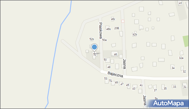 Czarnów, Bajeczna, 52, mapa Czarnów