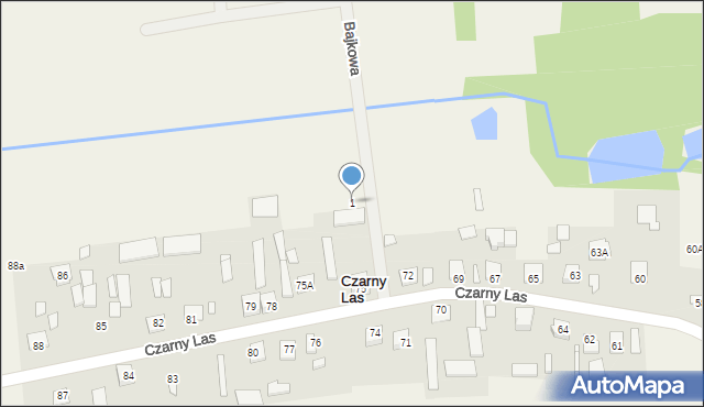 Czarny Las, Bajkowa, 1, mapa Czarny Las