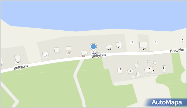 Czarże, Bałtycka, 18a, mapa Czarże