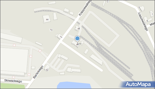 Czechowice-Dziedzice, Barlickiego Norberta, 46, mapa Czechowic-Dziedzic