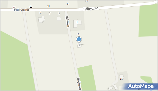 Czekaj, Bajkowa, 5, mapa Czekaj