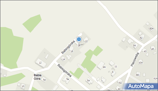 Czernica, Babiogórska, 18, mapa Czernica