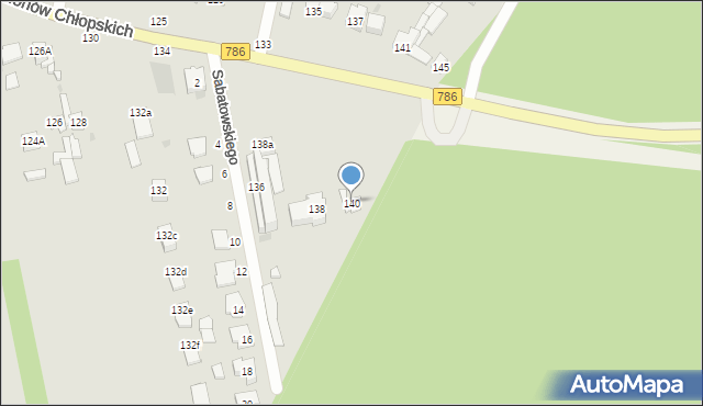 Częstochowa, Batalionów Chłopskich, 140, mapa Częstochowy