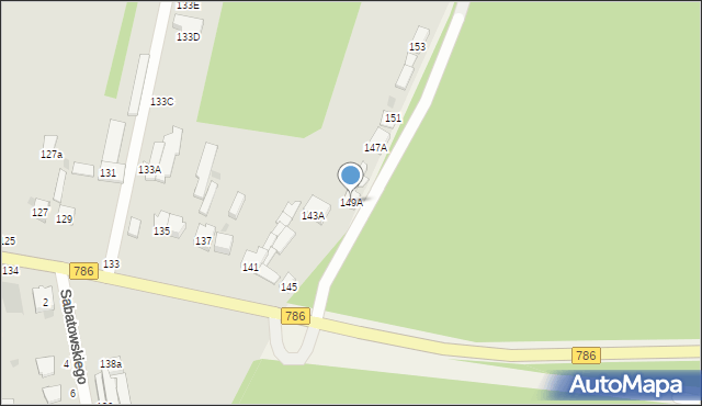 Częstochowa, Batalionów Chłopskich, 149A, mapa Częstochowy