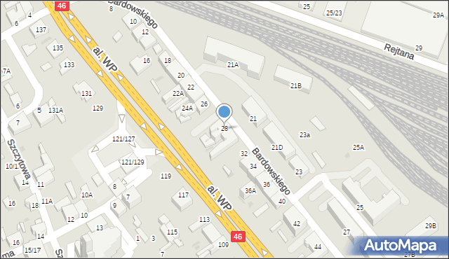 Częstochowa, Bardowskiego Piotra, 28, mapa Częstochowy