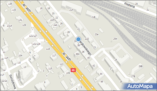 Częstochowa, Bardowskiego Piotra, 34, mapa Częstochowy