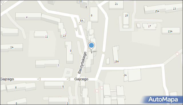 Częstochowa, Baczyńskiego Krzysztofa Kamila, 4, mapa Częstochowy