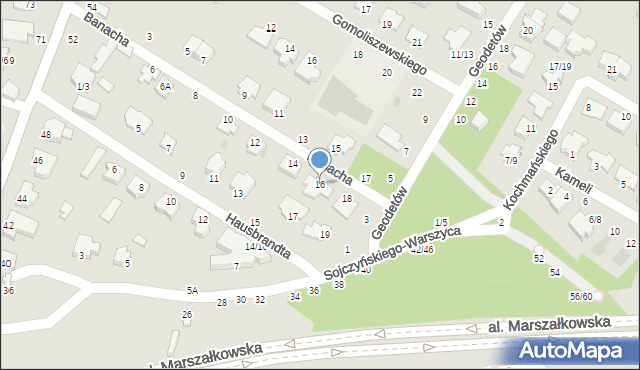 Częstochowa, Banacha Stefana, prof., 16, mapa Częstochowy