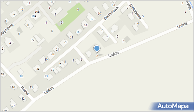 Dąbrowa, Bananowa, 2, mapa Dąbrowa