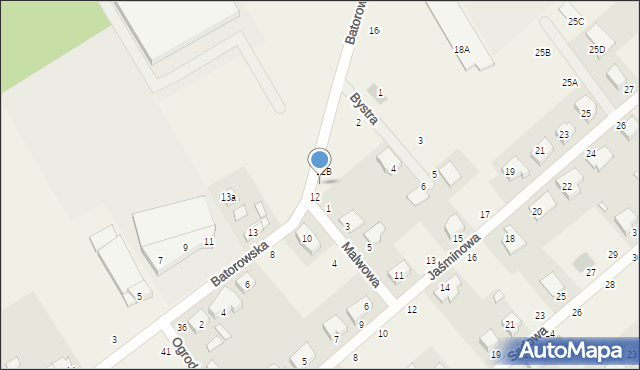 Dąbrowa, Batorowska, 12A, mapa Dąbrowa
