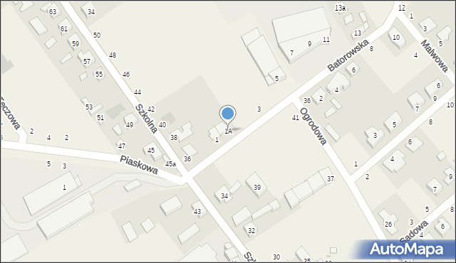 Dąbrowa, Batorowska, 1A, mapa Dąbrowa