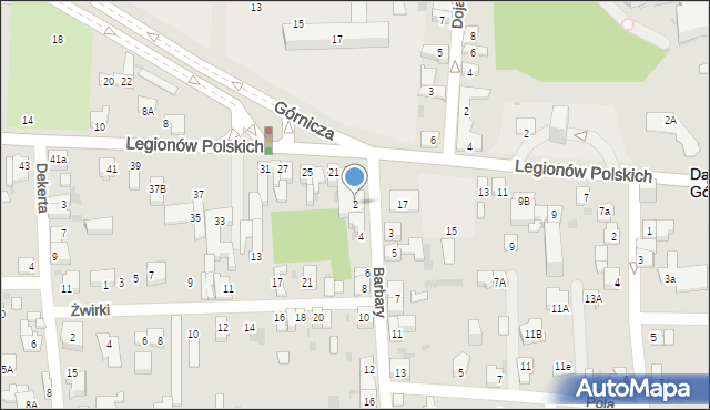 Dąbrowa Górnicza, Barbary, 2, mapa Dąbrowa Górnicza