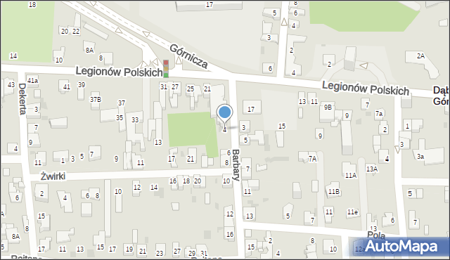 Dąbrowa Górnicza, Barbary, 4, mapa Dąbrowa Górnicza