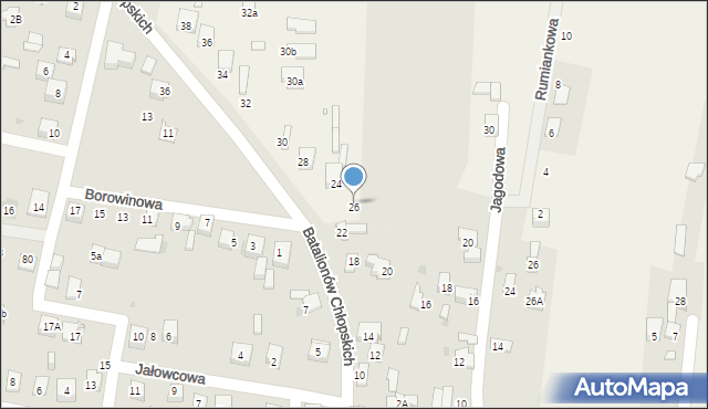 Dąbrowa Górnicza, Batalionów Chłopskich, 26, mapa Dąbrowa Górnicza