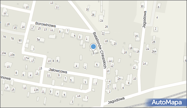 Dąbrowa Górnicza, Batalionów Chłopskich, 7, mapa Dąbrowa Górnicza