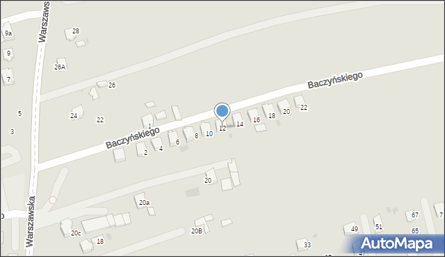 Dąbrowa Tarnowska, Baczyńskiego Krzysztofa Kamila, 12, mapa Dąbrowa Tarnowska