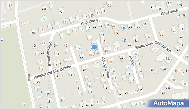 Dąbrowa Tarnowska, Batalionów Chłopskich, 17, mapa Dąbrowa Tarnowska